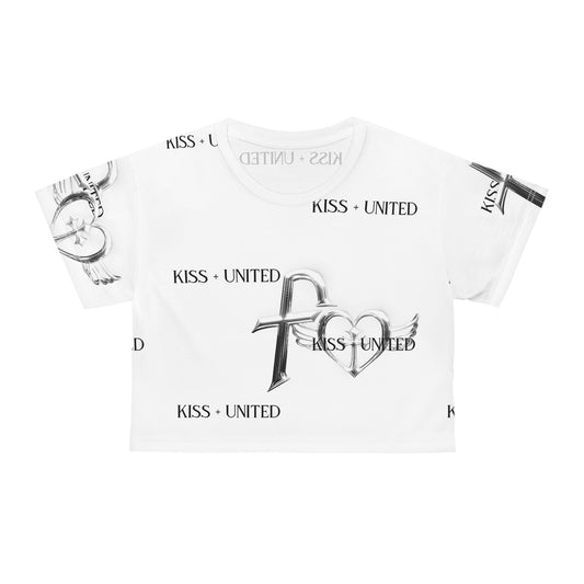 Kiss+United Fukiyo Many Crop Tee White (AOP)