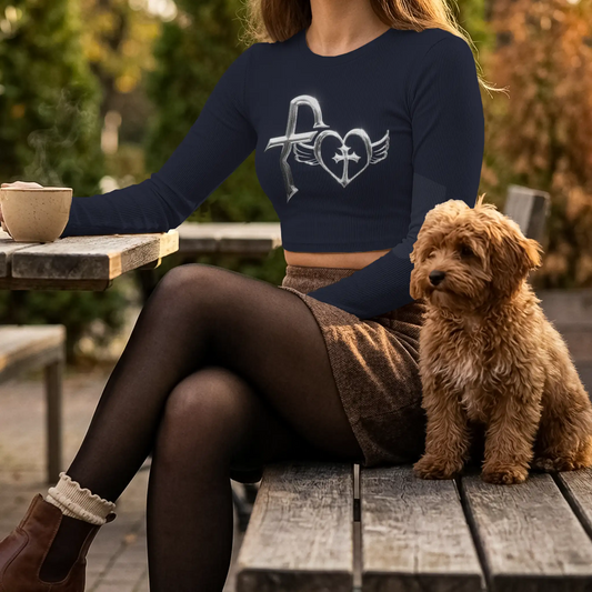 Kiss+United LG Womens Micro Rib LS Baby Tee