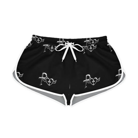 Kiss+United Fukiyo Black Women's Relaxed Shorts (AOP)