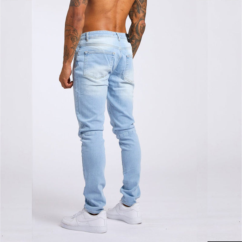 Kiss+United Men's Fashion Casual Slim Fit High Waist Jeans