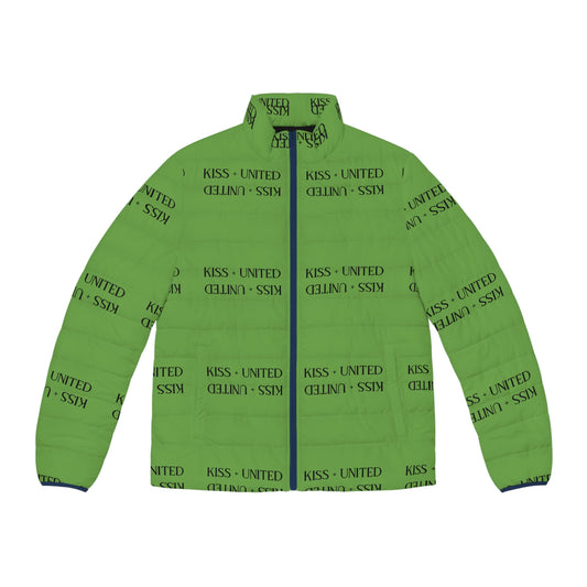 Kiss+United Many Men's Puffer Jacket (AOP) Slime Green