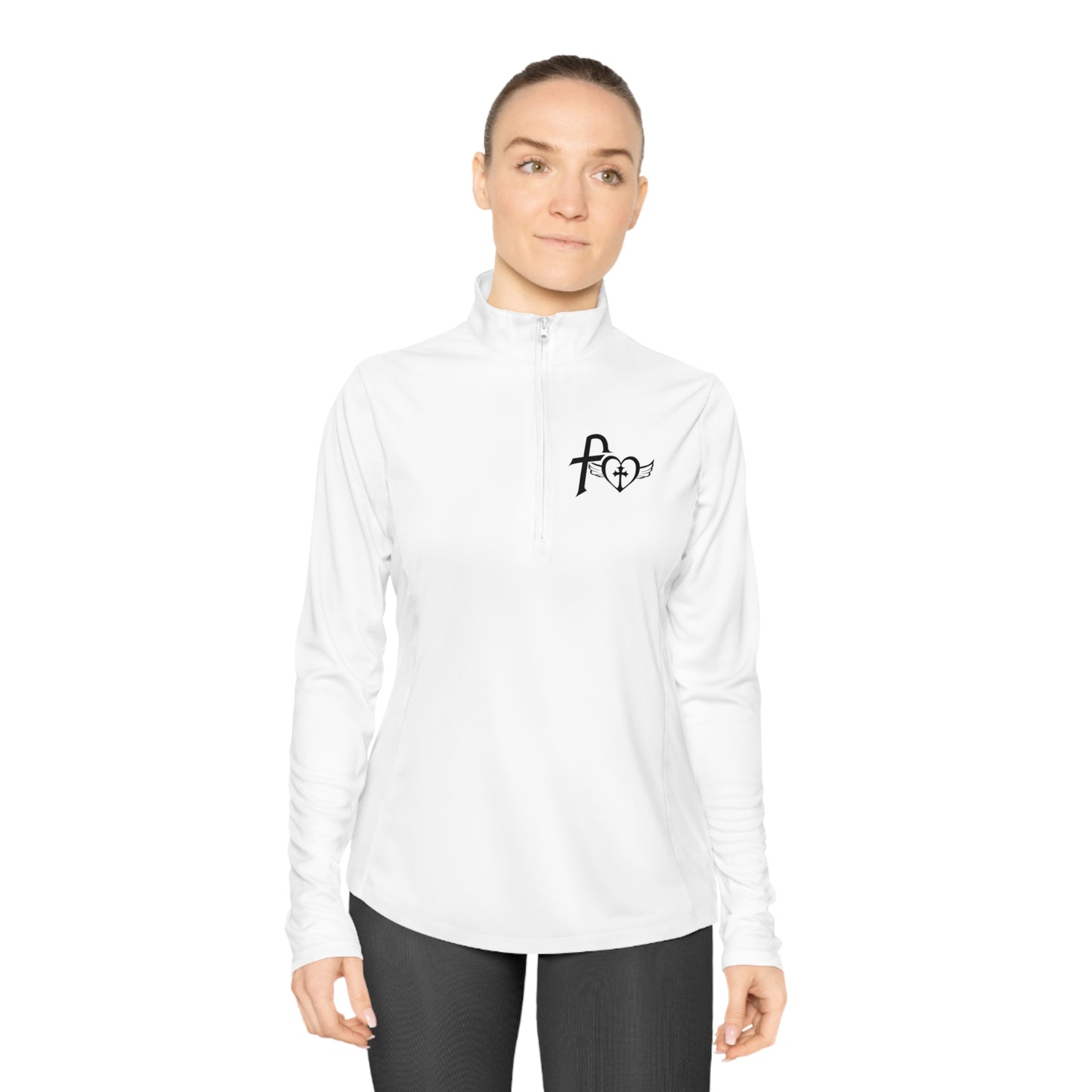 Kiss+United Fukiyo Black LG Ladies Quarter-Zip Pullover