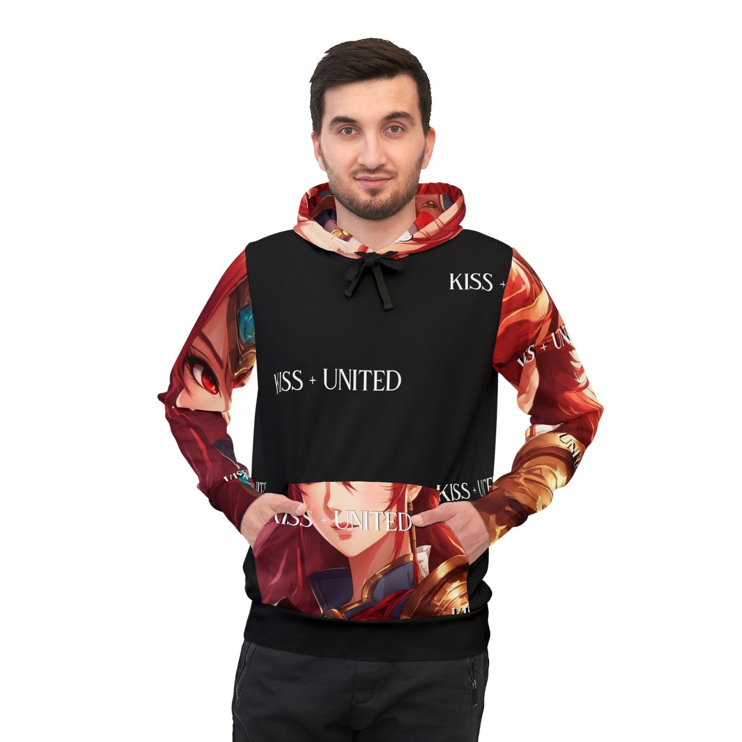 Kiss+United War God Fria Athletic Hoodie (AOP)