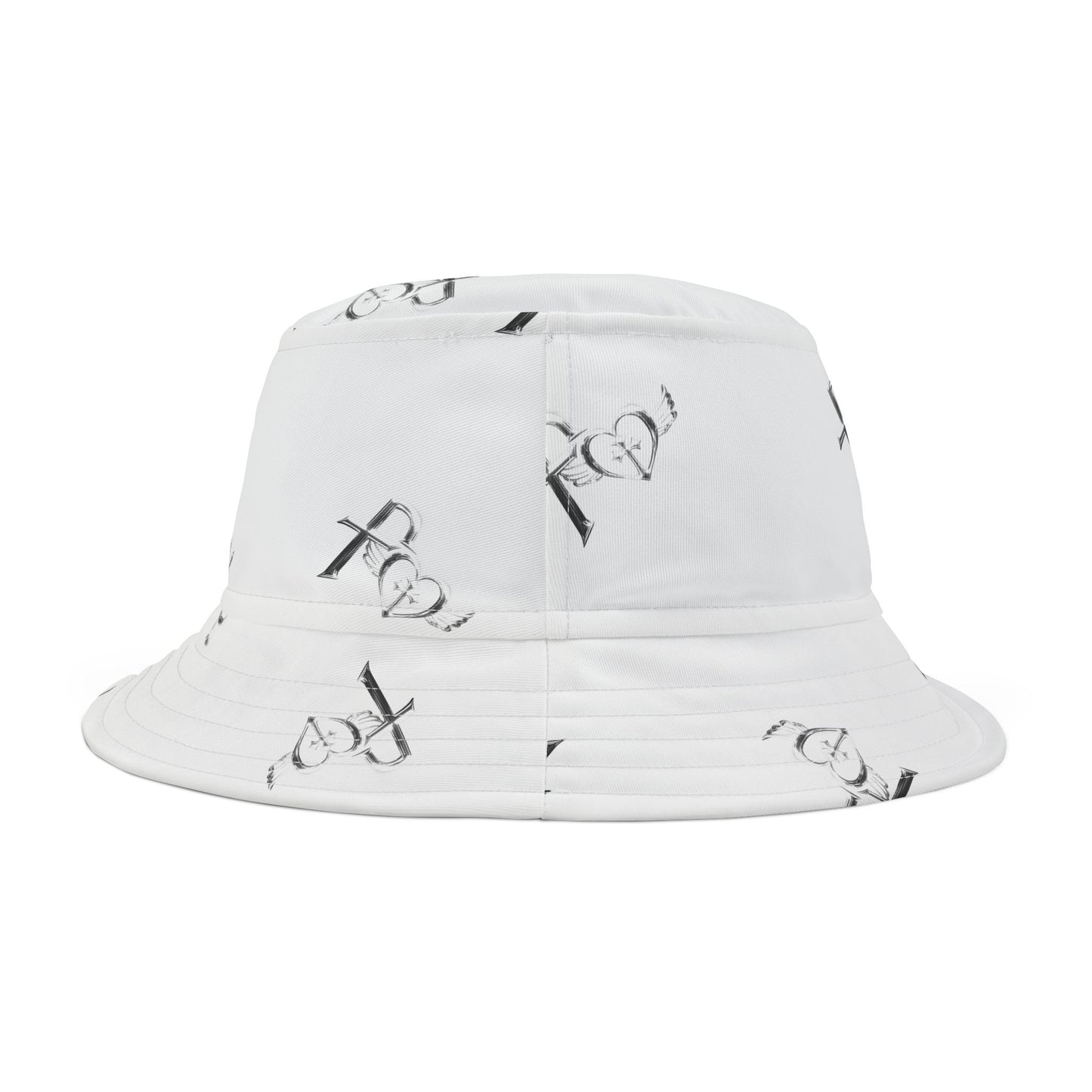 Kiss+United Fukiyo White Bucket Hat (AOP)