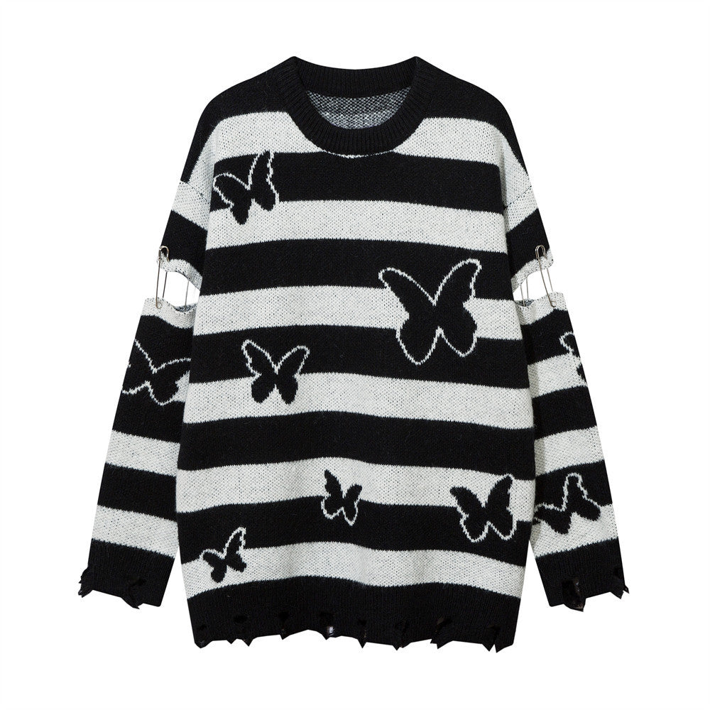 Kiss+United Butterfly Round Neck Sweater