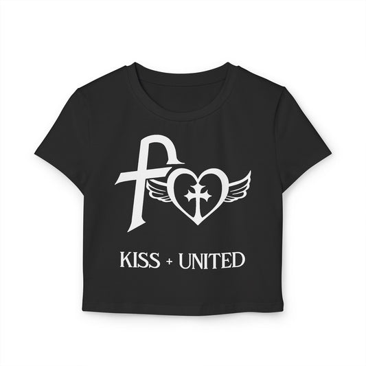 Kiss+United Fukiyo Signature Black Women's Baby Tee