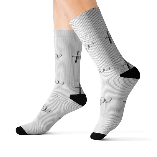 Kiss+United Fukiyo White Sublimated Socks