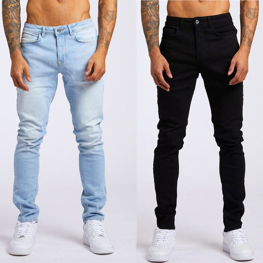 Kiss+United Men's Fashion Casual Slim Fit High Waist Jeans