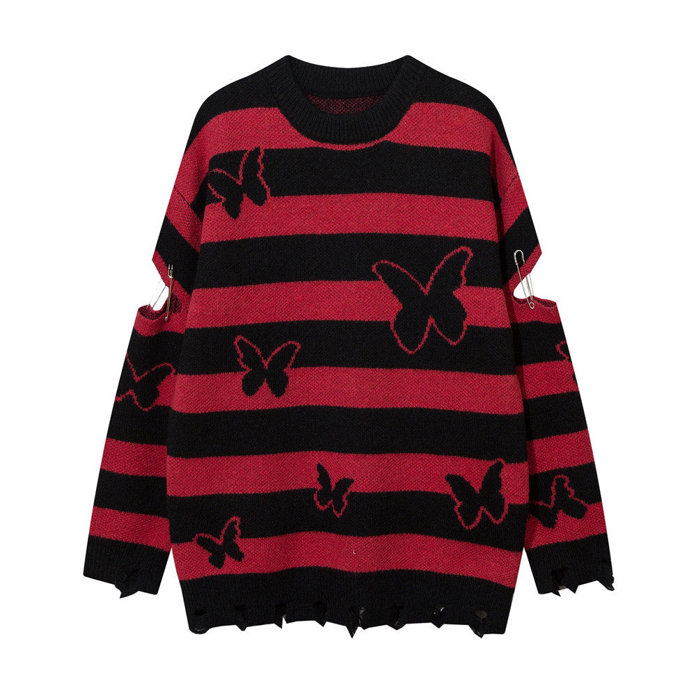 Kiss+United Butterfly Round Neck Sweater