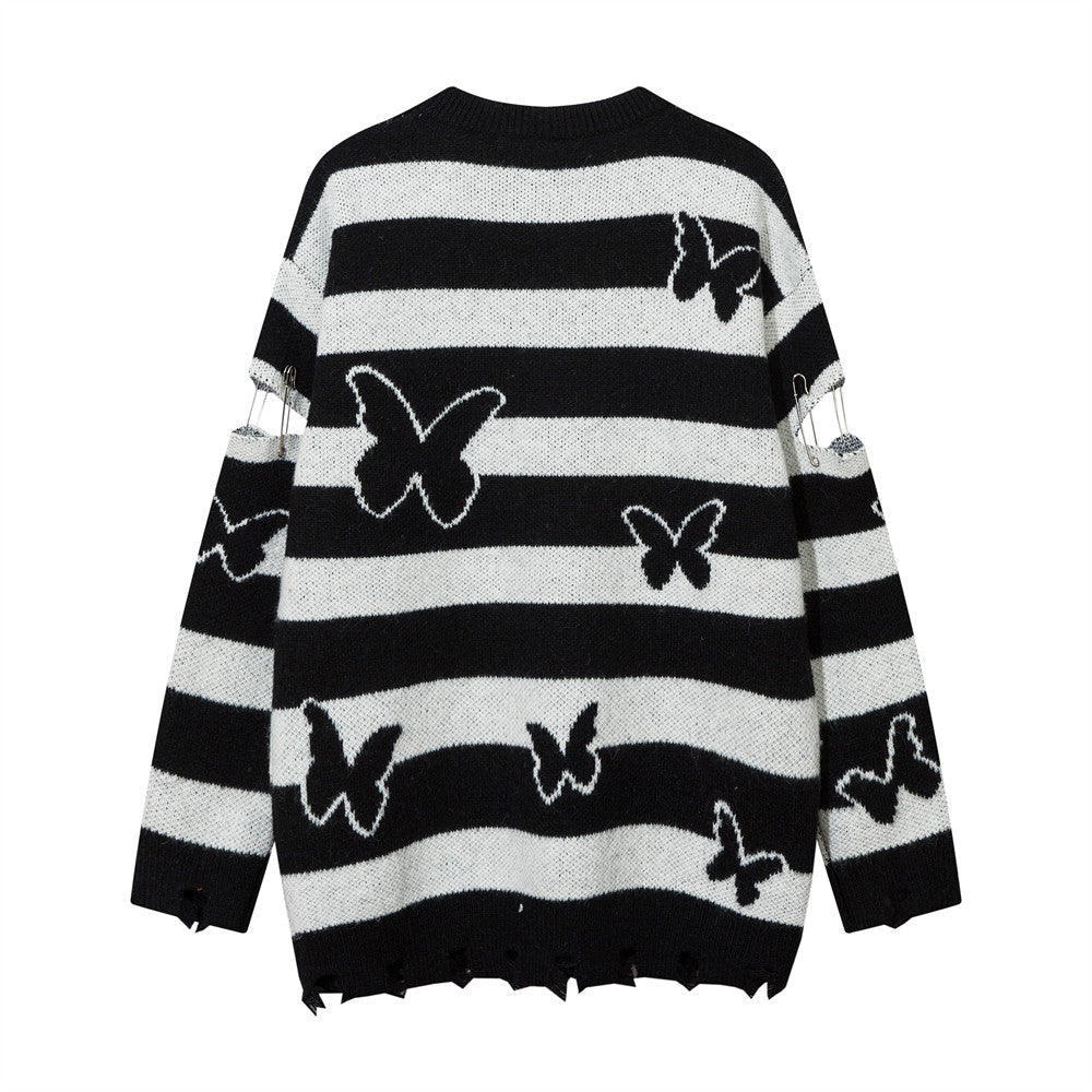 Kiss+United Butterfly Round Neck Sweater