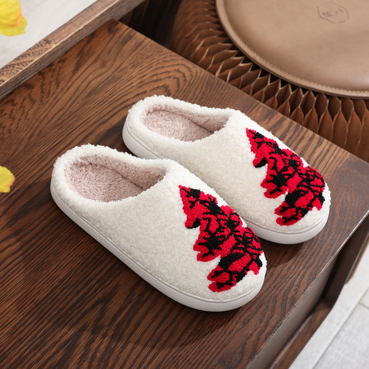 Kiss+United Red Christmas Cotton Slippers