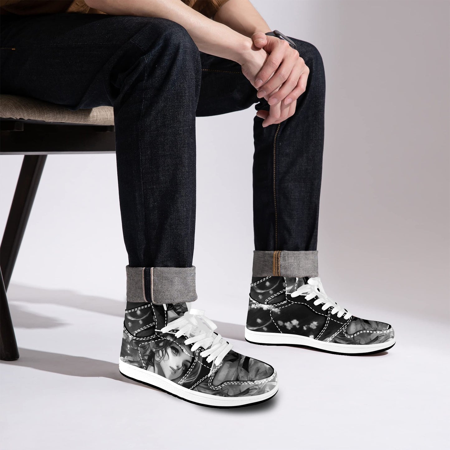 Kiss+United PII1 Dunks Men's High Top Sneakers