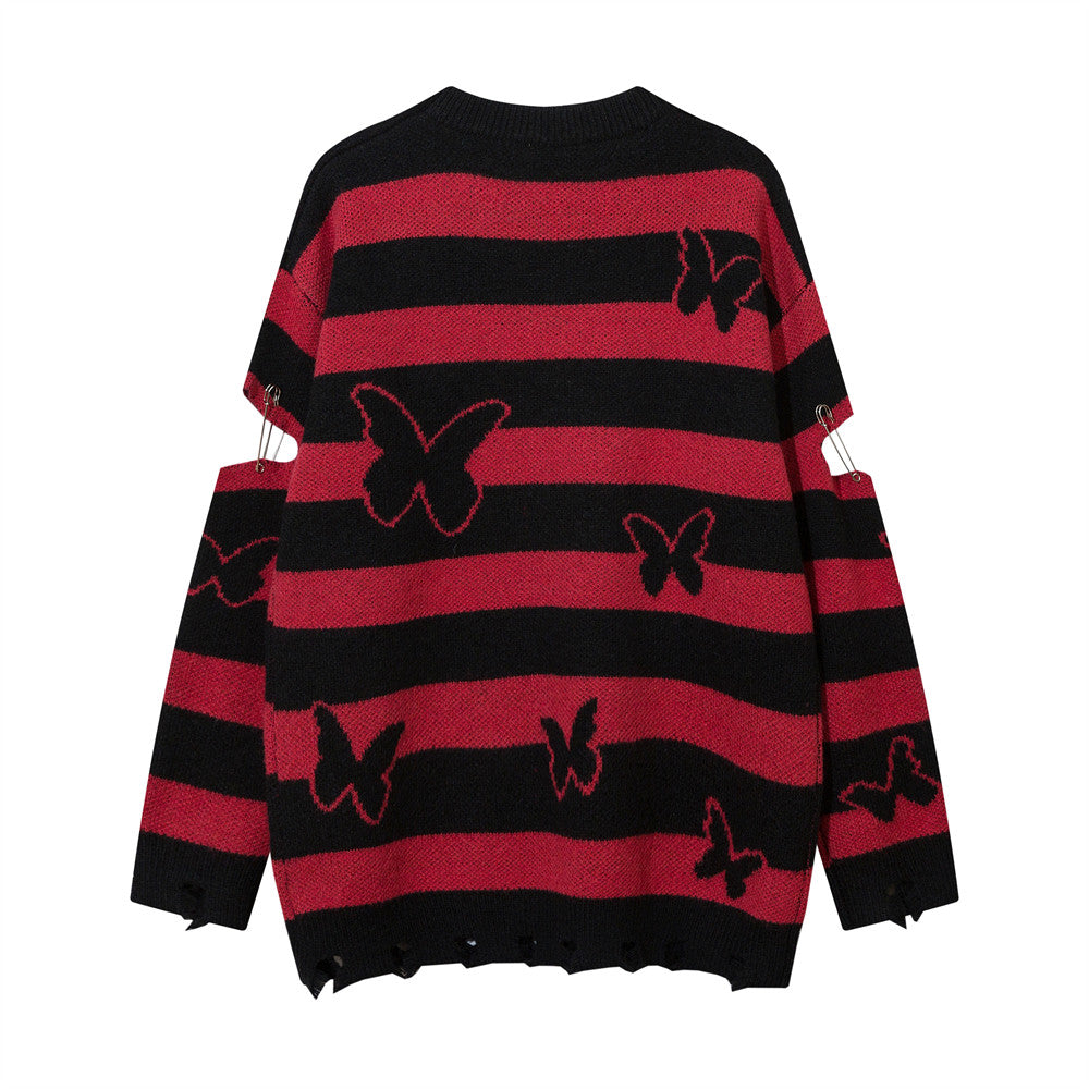 Kiss+United Butterfly Round Neck Sweater