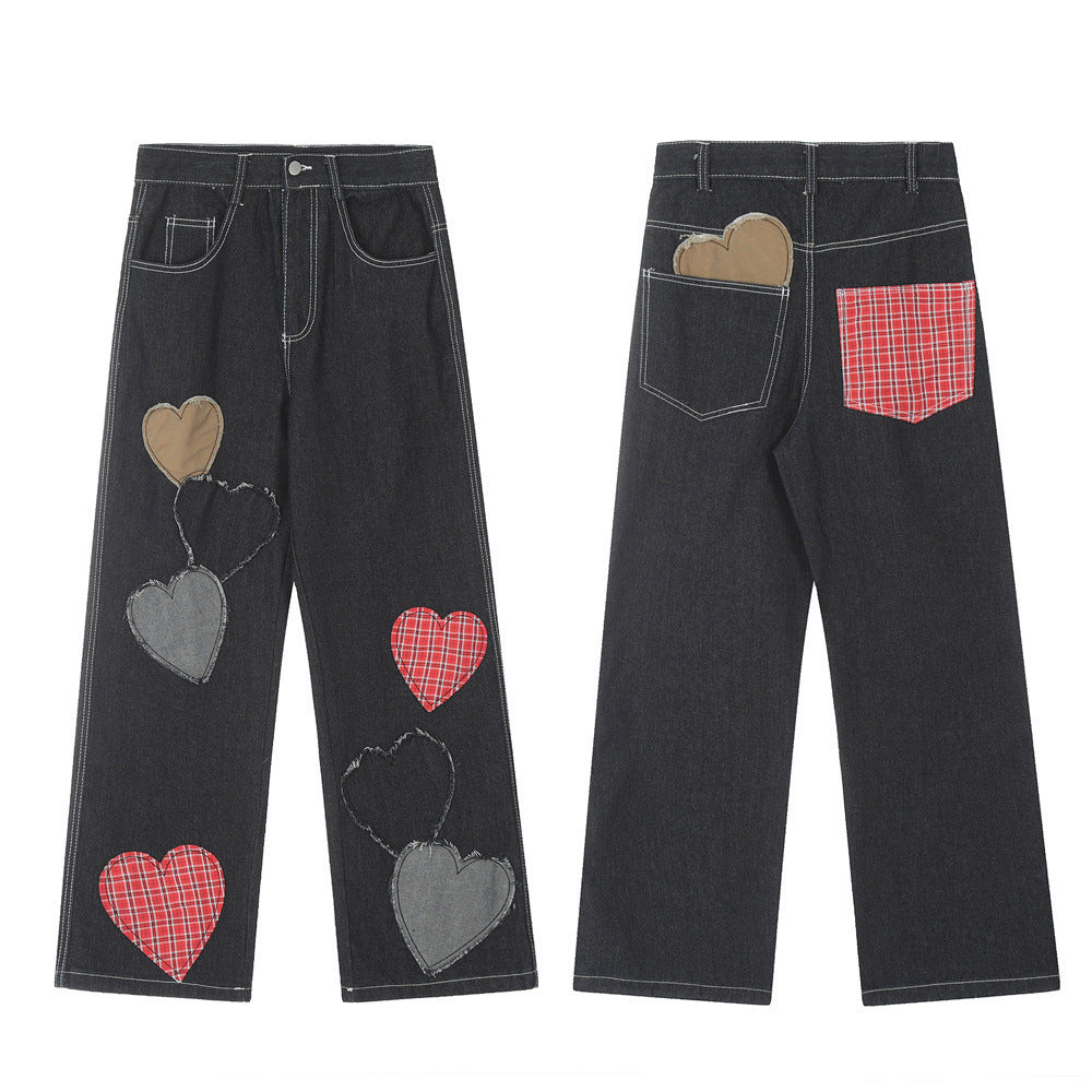 Kiss+United Love Patch Denim Men Jeans