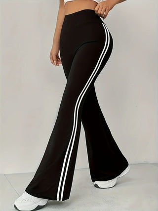Kiss+United Striped Sports Elastic Women's Pants
